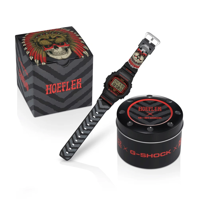卡西欧,G-SHOCK 48.90x42.80毫米,48.90x42.80毫米,合成树脂,黑色,黄色,红色,石英,倒计时,计时,月历,星期历,矿物水晶,方形,DW5600KH,DW5600KH-1