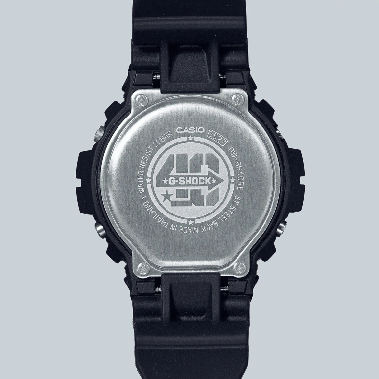 卡西欧,G-SHOCK 53.20x50毫米,53.20x50毫米,生物基,合成树脂,黑色,灰色,自动上弦,倒计时,计时,月历,星期历,矿物水晶,圆形,DW6640RE,DW6640RE-1
