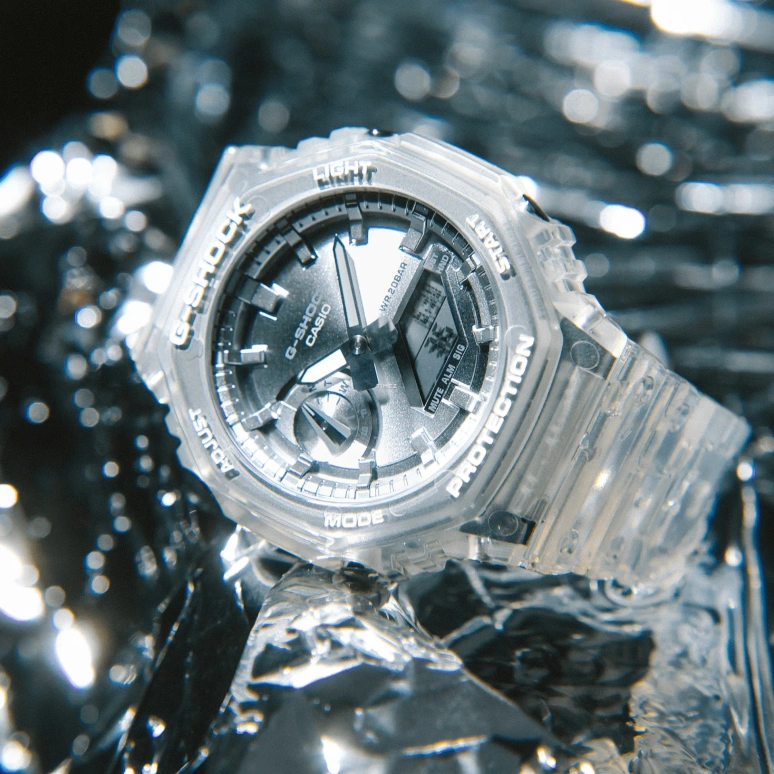 卡西欧,G-SHOCK 48.50x45.40毫米,48.50x45.40毫米,碳纤维,合成树脂,灰色,石英,倒计时,计时,月历,星期历,矿物水晶,八角形,GA2100BM,GA2100BM-7A8