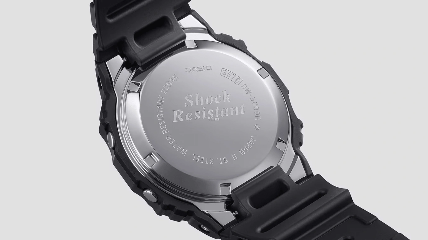 卡西欧,G-SHOCK 48.90x42.30毫米,48.90x42.30毫米,生物基,合成树脂,黑色,石英,倒计时,计时,月历,星期历,矿物水晶,方形,DW5000R,DW5000R-1A