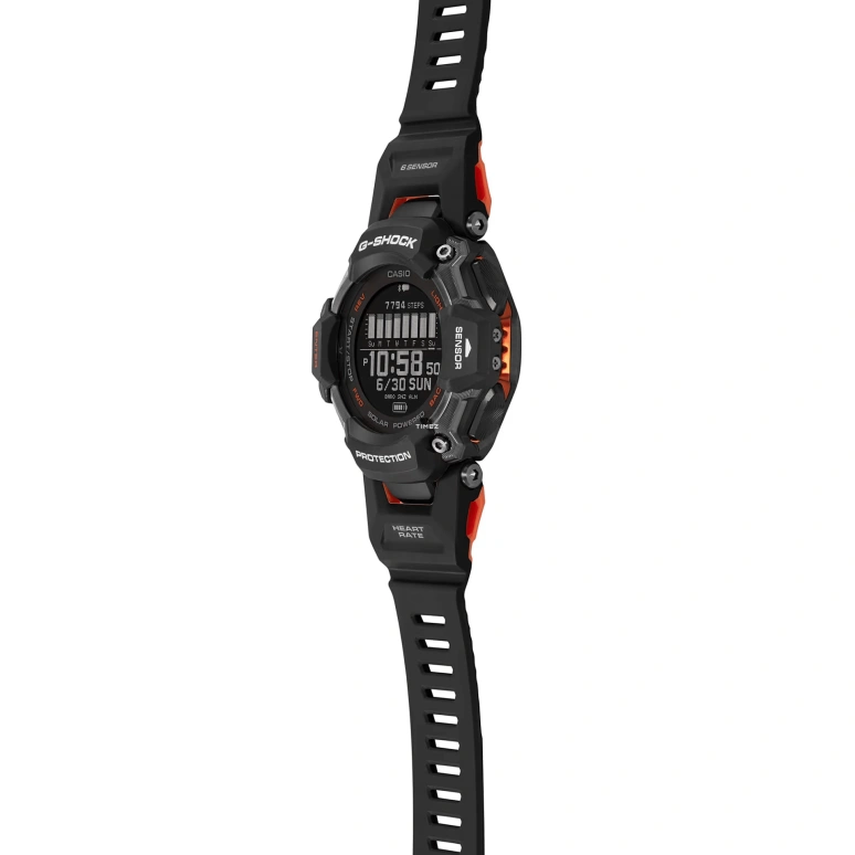 卡西欧,G-SHOCK 52.60毫米,52.60毫米,生物基,合成树脂,黑色,处理器,倒计时,计时,月历,星期历,矿物水晶,圆形,GBDH2000,GBDH2000-1A