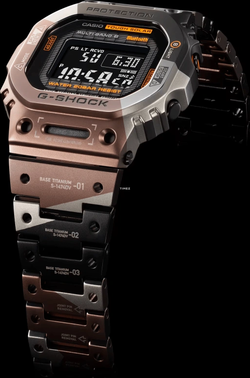 卡西欧,G-SHOCK 49.30x43.20毫米,49.30x43.20毫米,钛,黑色,石英,倒计时,计时,月历,星期历,矿物水晶,方形,GMWB5000TVB1