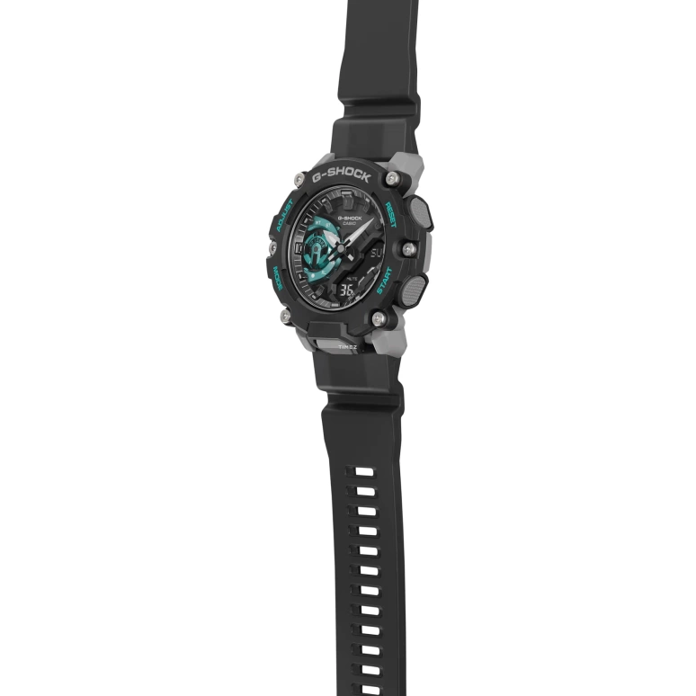 卡西欧,G-SHOCK 47.10毫米,47.10毫米,合成树脂,黑色,石英,倒计时,计时,月历,星期历,矿物水晶,圆形,GA2200M,GA2200M-1A