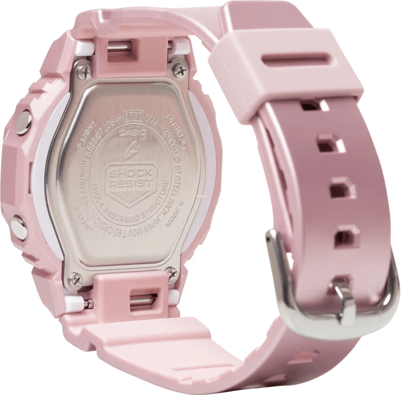 卡西欧,G-SHOCK 40.20毫米,40.20毫米,生物基,合成树脂,粉色,石英,倒计时,计时,月历,星期历,矿物水晶,八角形,GMAP2100ST4A