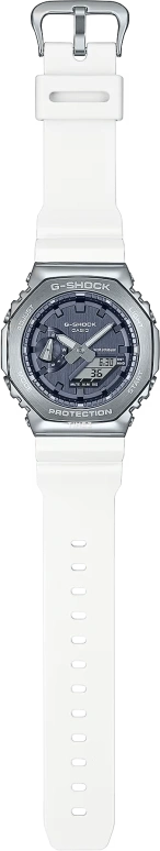 卡西欧,G-SHOCK 49.30x44.40毫米,49.30x44.40毫米,合成树脂,精钢,蓝色,石英,倒计时,计时,月历,星期历,矿物水晶,圆形,GM2100WS,GM2100WS-7A