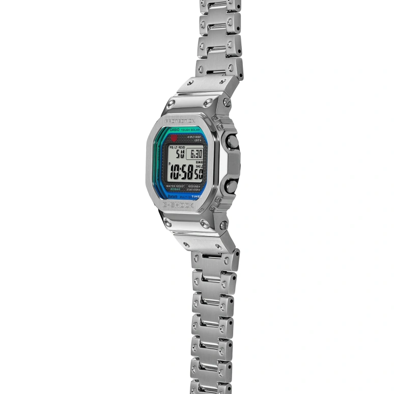 卡西欧,G-SHOCK 49.30x43.20毫米,49.30x43.20毫米,不锈钢,银色,石英,倒计时,计时,月历,星期历,玻璃,方形,GMW,GMW-B5000PC-1