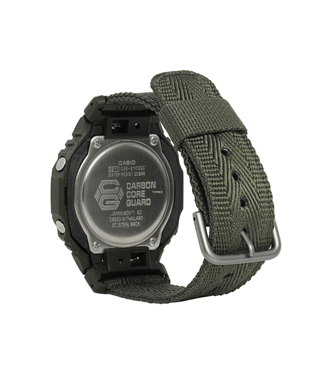 卡西欧,G-SHOCK 48.50x45.40毫米,48.50x45.40毫米,碳纤维,黑色,石英,倒计时,计时,月历,星期历,矿物水晶,八角形,GAE2100GC,GAE2100GC-7A