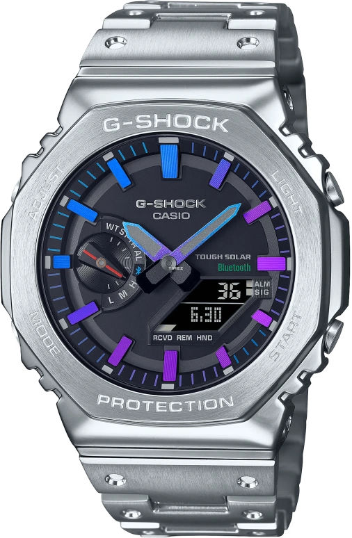 卡西欧,G-SHOCK 49.80x44.40毫米,49.80x44.40毫米,不锈钢,黑色,石英,倒计时,计时,月历,星期历,矿物水晶,八角形,GMB2100PC,GMB2100PC-1A