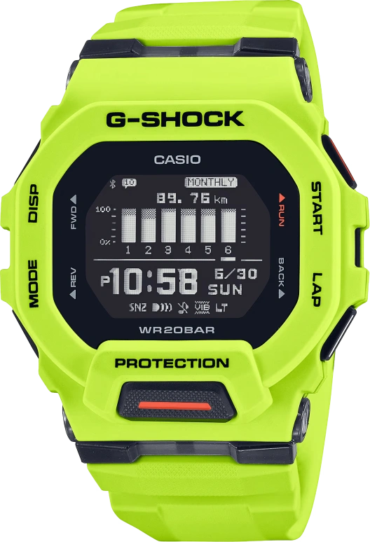卡西欧,G-SHOCK 48.40x45.90毫米,48.40x45.90毫米,合成树脂,黑色,石英,倒计时,计时,月历,星期历,矿物水晶,方形,GBD200,GBD200-9