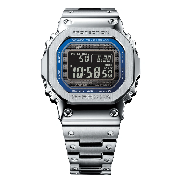 卡西欧,G-SHOCK 49.30x43.20毫米,49.30x43.20毫米,不锈钢,灰色,石英,倒计时,计时,月历,星期历,玻璃,方形,GMW,GMW-B5000D-2