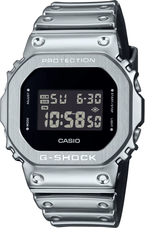 卡西欧,G-SHOCK 49.60x43.20毫米,49.60x43.20毫米,合成树脂,黑色,石英,倒计时,计时,月历,星期历,矿物水晶,方形,GM5600YM,GM5600YM-8