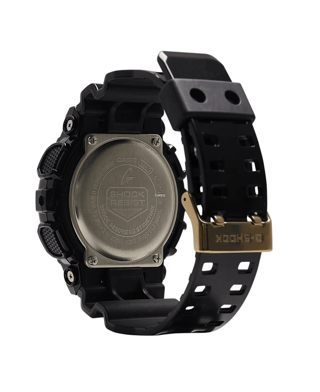 卡西欧,G-SHOCK 55x51.20毫米,55x51.20毫米,合成树脂,黄金色,石英,倒计时,计时,月历,星期历,矿物水晶,圆形,GD100GB,GD100GB-1