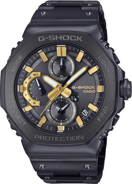 卡西欧,G-SHOCK 51.30x46.30毫米,51.30x46.30毫米,不锈钢,黑色,石英,倒计时,计时,星期历,日历,矿物水晶,八角形,GMCB2100ZE1A