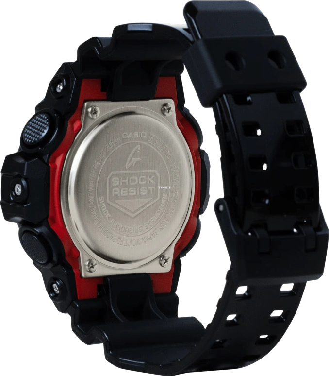 卡西欧,G-SHOCK 53.40毫米,53.40毫米,合成树脂,黑色,石英,倒计时,计时,月历,星期历,矿物水晶,圆形,GA700RGB,GA700RGB-1A