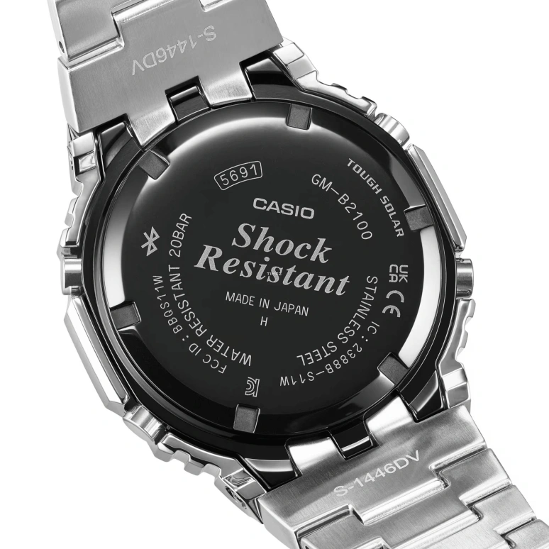 卡西欧,G-SHOCK 49.80x44.40毫米,49.80x44.40毫米,精钢,黑色,石英,倒计时,计时,月历,星期历,矿物水晶,圆形,GMB2100SD,GMB2100SD-1C