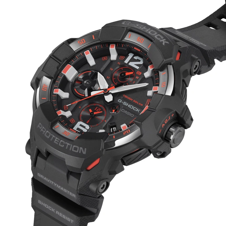 Casio,MASTER OF G - LAND 54.70mm,54.70mm,Bio-sourced,Black,Quartz,Countdown,Chronograph,Date,Day,Hardlex,Round,GRB300,GRB300-1A4