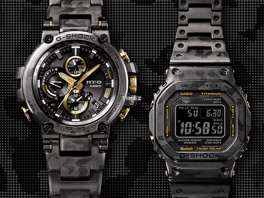 卡西欧,G-SHOCK 49.30x43.20毫米,49.30x43.20毫米,钛,黑色,石英,倒计时,计时,万年历,月历,蓝宝石,水晶玻璃,方形,GMW,GMW-B5000TCM-1