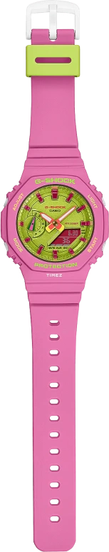 卡西欧,G-SHOCK 46.20x42.90毫米,46.20x42.90毫米,碳纤维,绿色,石英,倒计时,计时,月历,星期历,矿物水晶,八角形,GMAS2100BS,GMAS2100BS-4A