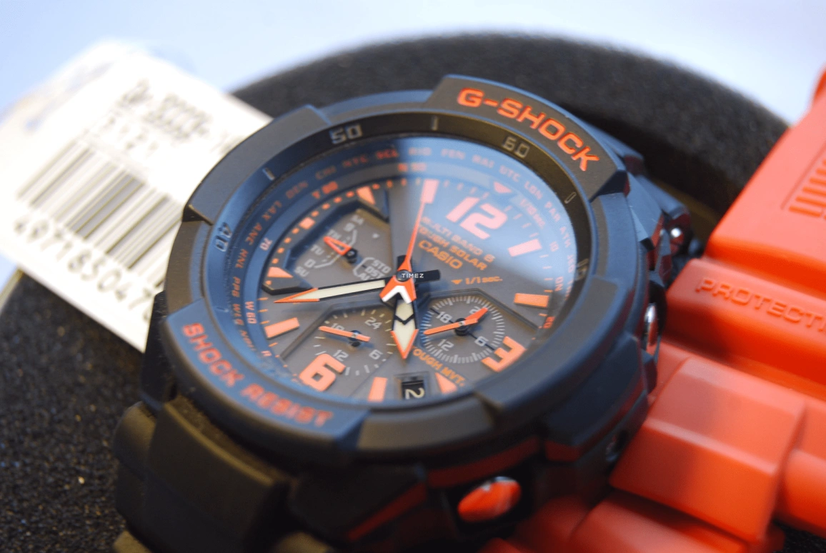 卡西欧,G-SHOCK 64.20x46.60毫米,64.20x46.60毫米,合成树脂,黑色,石英,星期历,日历,世界时,闹铃,矿物水晶,玻璃,酒桶形,GW,GW-3000B-1A