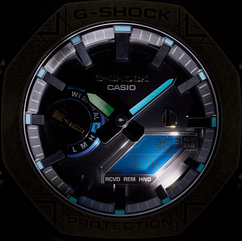 卡西欧,G-SHOCK 49.80x44.40毫米,49.80x44.40毫米,不锈钢,黑色,石英,倒计时,计时,月历,星期历,矿物水晶,八角形,GMB2100LL,GMB2100LL-1A