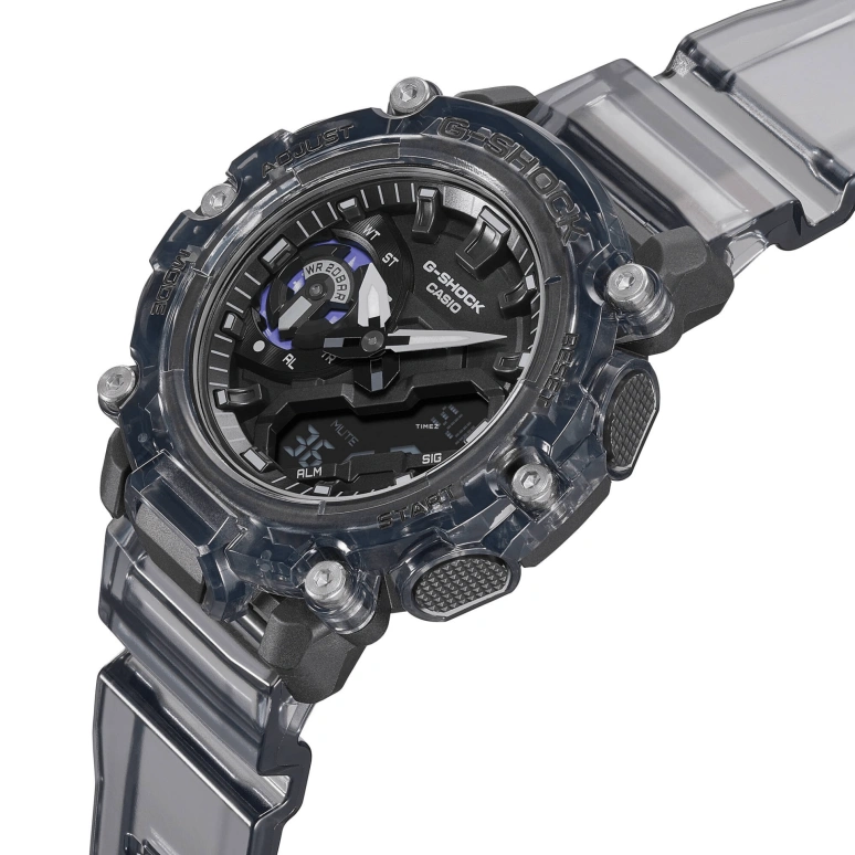 卡西欧,G-SHOCK 50.80x47.10毫米,50.80x47.10毫米,合成树脂,黑色,石英,倒计时,计时,月历,星期历,矿物水晶,圆形,GA2200SKL,GA2200SKL-8A