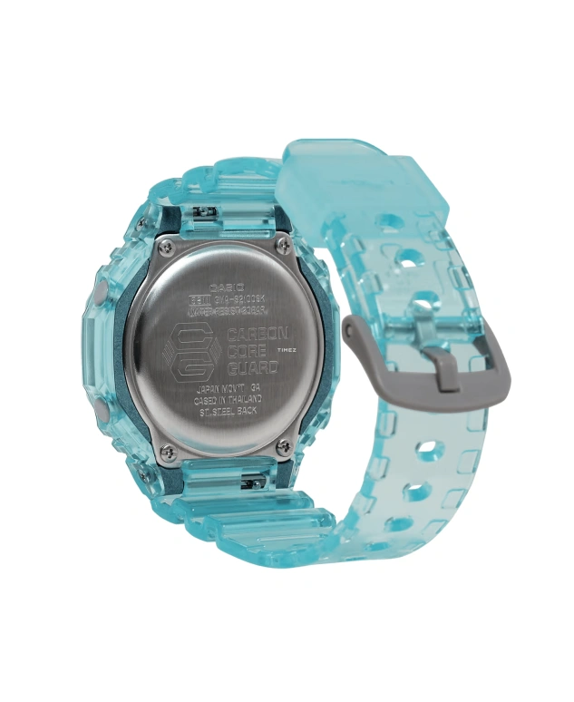卡西欧,G-SHOCK 46.20x42.90毫米,46.20x42.90毫米,碳纤维,合成树脂,蓝色,石英,倒计时,计时,月历,星期历,矿物水晶,圆形,GMAS2100SK2A