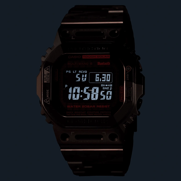 卡西欧,G-SHOCK 49.30x43.20毫米,49.30x43.20毫米,钛,黑色,石英,倒计时,计时,月历,星期历,矿物水晶,方形,GMWB5000TVB1