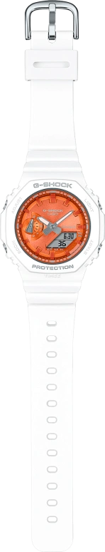卡西欧,G-SHOCK 46.20x42.90毫米,46.20x42.90毫米,合成树脂,碳纤维,橘色,石英,倒计时,计时,月历,星期历,矿物水晶,圆形,GMAS2100WS7A