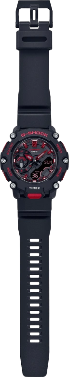 卡西欧,G-SHOCK 47.10毫米,47.10毫米,合成树脂,碳纤维,黑色,石英,倒计时,计时,月历,星期历,矿物水晶,圆形,GA2200BNR,GA2200BNR-1A
