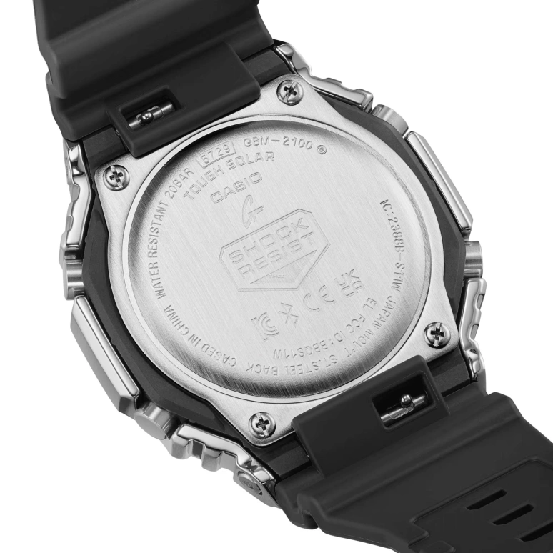 卡西欧,G-SHOCK 44.40毫米,44.40毫米,生物基,合成树脂,冰蓝色,石英,倒计时,计时,月历,星期历,矿物水晶,八角形,GBM2100A,GBM2100A-1A2