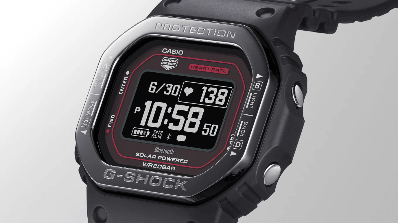 卡西欧,G-SHOCK 51.10x44.50毫米,51.10x44.50毫米,生物基,黑色,石英,计时,月相,月历,星期历,矿物水晶,方形,DW,DW-H5600MB-1A4