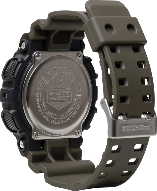 卡西欧,G-SHOCK 51.20毫米,51.20毫米,合成树脂,黑色,石英,倒计时,计时,月历,星期历,矿物水晶,圆形,GA100TU,GA100TU-1A3