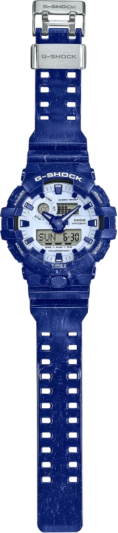 卡西欧,G-SHOCK 57.50x53.40毫米,57.50x53.40毫米,合成树脂,白色,灰色,石英,倒计时,计时,月历,星期历,矿物水晶,圆形,GA700BWP,GA700BWP-2A