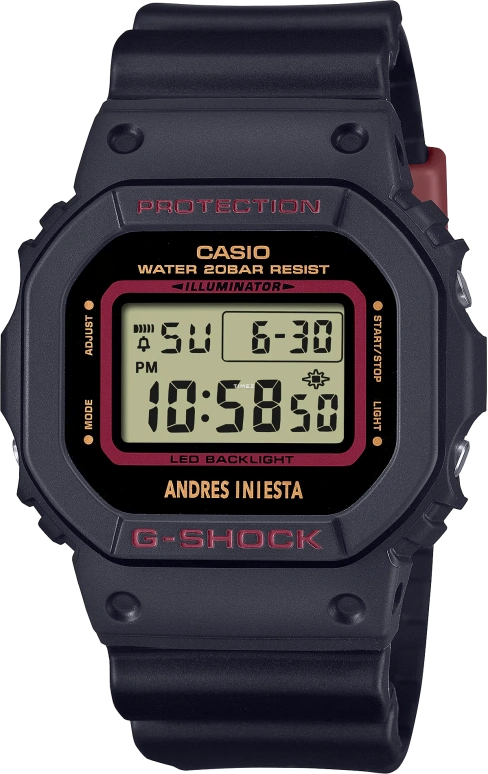 卡西欧,G-SHOCK 48.90x42.80毫米,48.90x42.80毫米,生物基,合成树脂,黑色,石英,倒计时,计时,月历,星期历,矿物水晶,方形,DW5600AI,DW5600AI-1