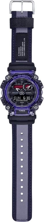 卡西欧,G-SHOCK 52.80x49.50毫米,52.80x49.50毫米,合成树脂,黑色,石英,倒计时,计时,月历,星期历,矿物水晶,玻璃,圆形,GA900TS,GA900TS-6A