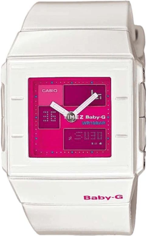 卡西欧,BABY-G 43毫米,43毫米,塑料,酒红色,红色,石英,白色,BGA,BGA-200-7E3