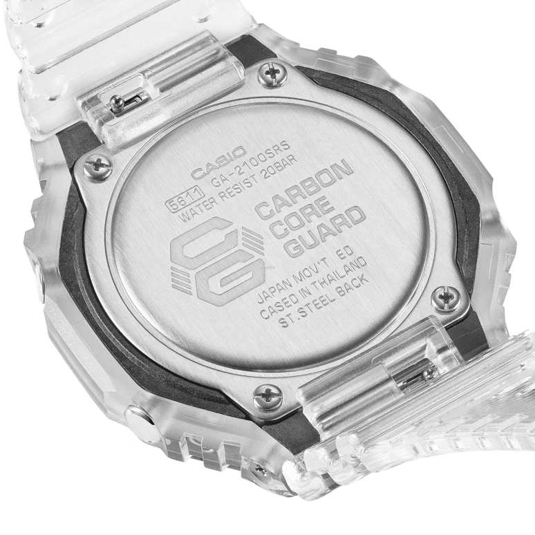 卡西欧,G-SHOCK 48.50x45.40毫米,48.50x45.40毫米,合成树脂,碳纤维,渐变色,蓝色,石英,倒计时,计时,月历,星期历,矿物水晶,八角形,GA2100SRS,GA2100SRS-7A