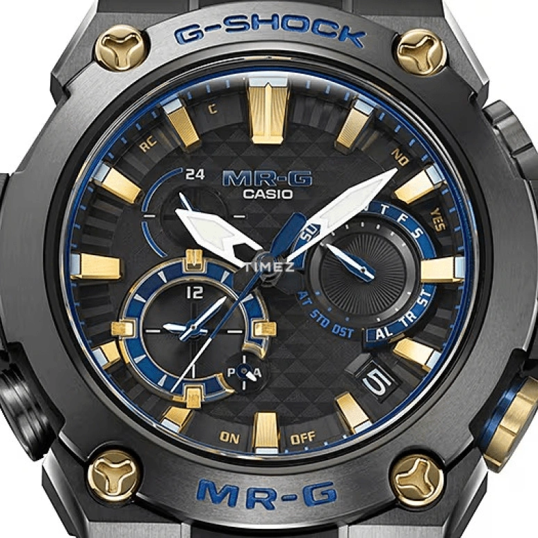 Casio,MR-G 49.80mm,49.80mm,Titanium,Black,Quartz,Countdown,Chronograph,Date,Day,Sapphire,Round,MRGB2000B,MRGB2000B-1A
