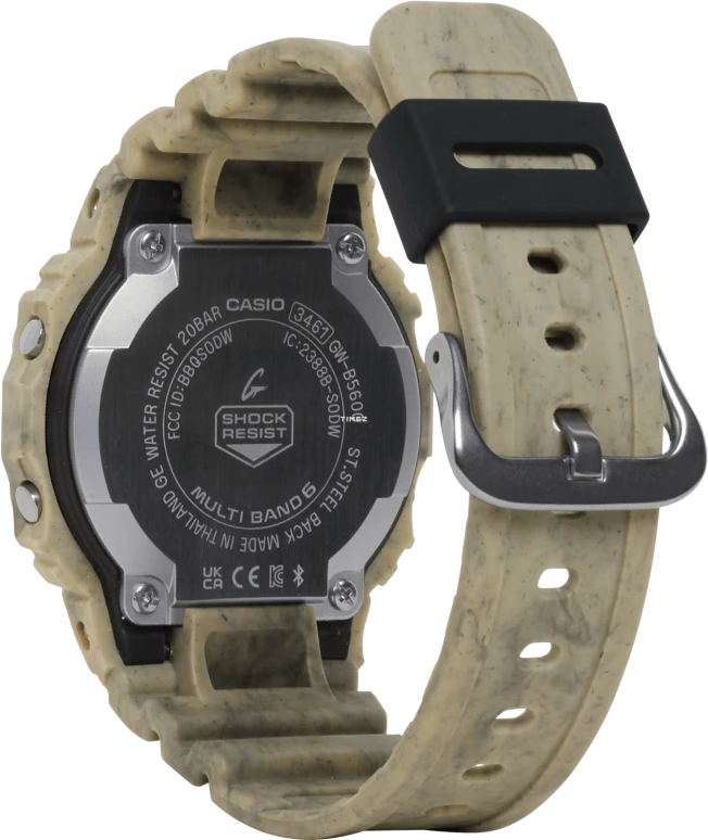卡西欧,G-SHOCK 48.90x42.80毫米,48.90x42.80毫米,合成树脂,灰色,黄色,石英,倒计时,计时,月历,星期历,矿物水晶,方形,GWB5600SL,GWB5600SL-5