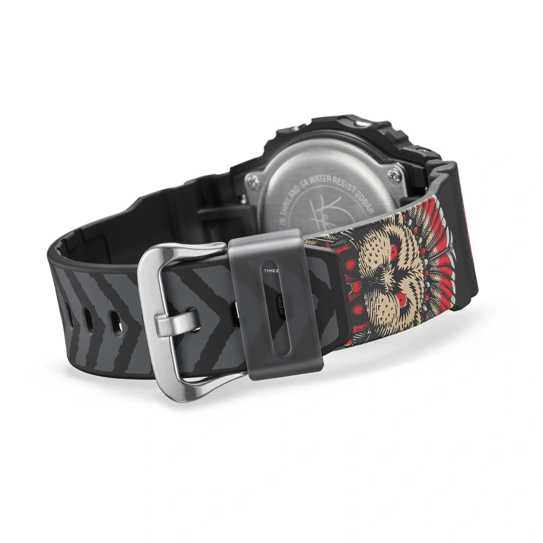 卡西欧,G-SHOCK 48.90x42.80毫米,48.90x42.80毫米,合成树脂,黑色,黄色,红色,石英,倒计时,计时,月历,星期历,矿物水晶,方形,DW5600KH,DW5600KH-1