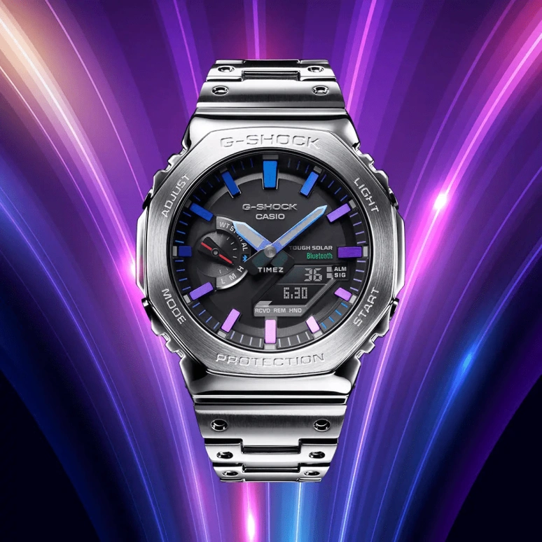 卡西欧,G-SHOCK 49.80x44.40毫米,49.80x44.40毫米,不锈钢,黑色,石英,倒计时,计时,月历,星期历,矿物水晶,八角形,GMB2100PC,GMB2100PC-1A