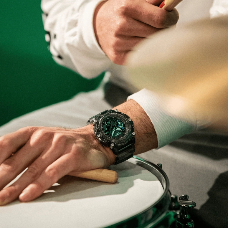 卡西欧,G-SHOCK 50.80x47.10毫米,50.80x47.10毫米,合成树脂,黑色,石英,倒计时,计时,月历,星期历,矿物水晶,圆形,GA2200SKL,GA2200SKL-8A