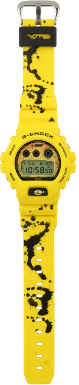 卡西欧,G-SHOCK 50毫米,50毫米,合成树脂,黄色,石英,倒计时,计时,月历,星期历,矿物水晶,圆形,DW6900ESC239