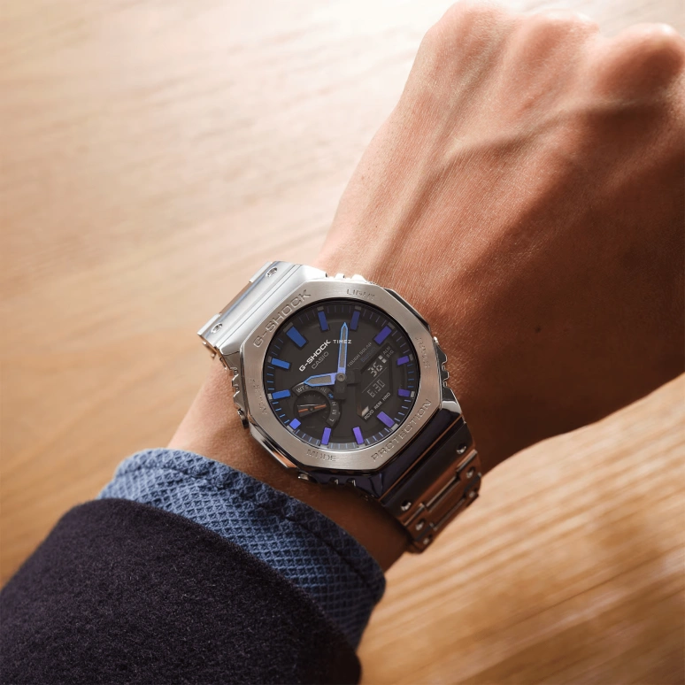 卡西欧,G-SHOCK 49.80x44.40毫米,49.80x44.40毫米,不锈钢,黑色,石英,倒计时,计时,月历,星期历,矿物水晶,八角形,GMB2100PC,GMB2100PC-1A
