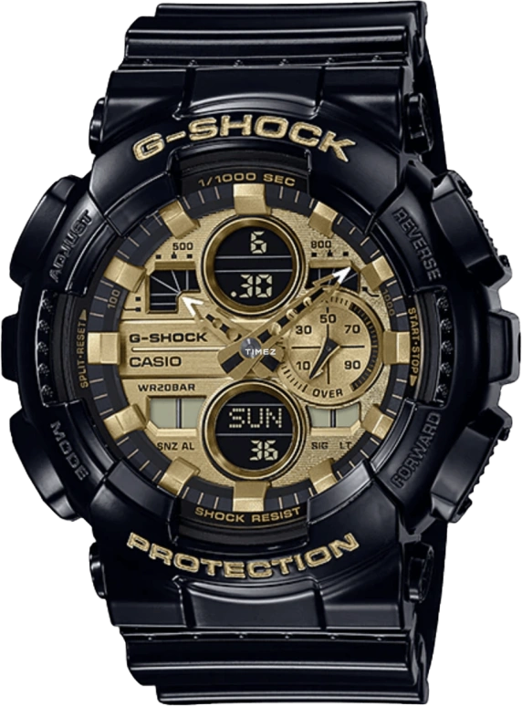 卡西欧,G-SHOCK 55x51.20毫米,55x51.20毫米,合成树脂,黑色,石英,GA,GA-140GB-1A1