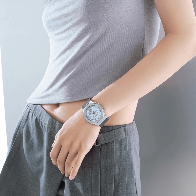 卡西欧,G-SHOCK 45.90x40.50毫米,45.90x40.50毫米,合成树脂,蓝色,石英,倒计时,计时,月历,星期历,矿物水晶,八角形,GMS2110,GMS2110-2A