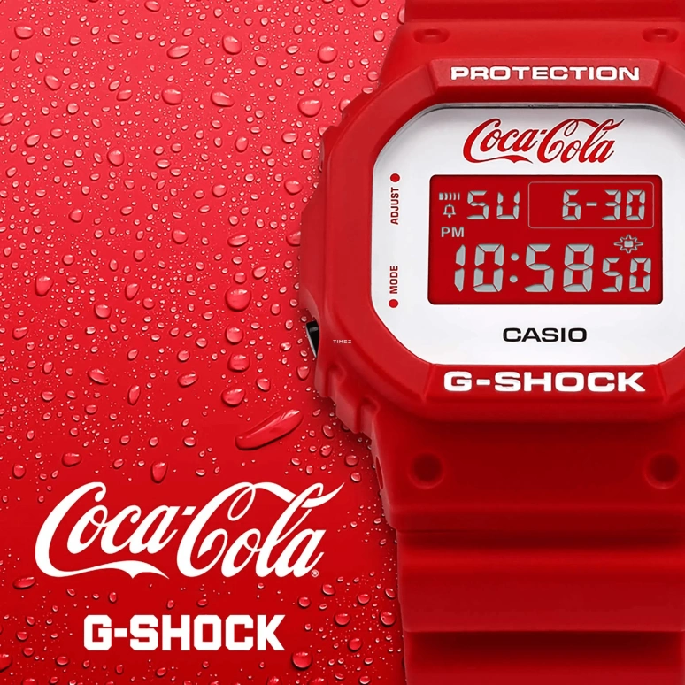 卡西欧,G-SHOCK 48.90x43.80毫米,48.90x43.80毫米,合成树脂,白色,石英,倒计时,计时,月历,星期历,矿物水晶,方形,DW5600CC23,DW5600CC23-4