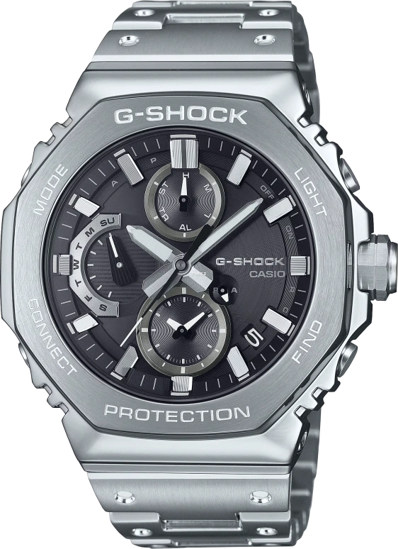 卡西欧,G-SHOCK 51.30x46.30毫米,51.30x46.30毫米,不锈钢,黑色,石英,倒计时,计时,星期历,日历,矿物水晶,八角形,GMCB2100D,GMCB2100D-1A