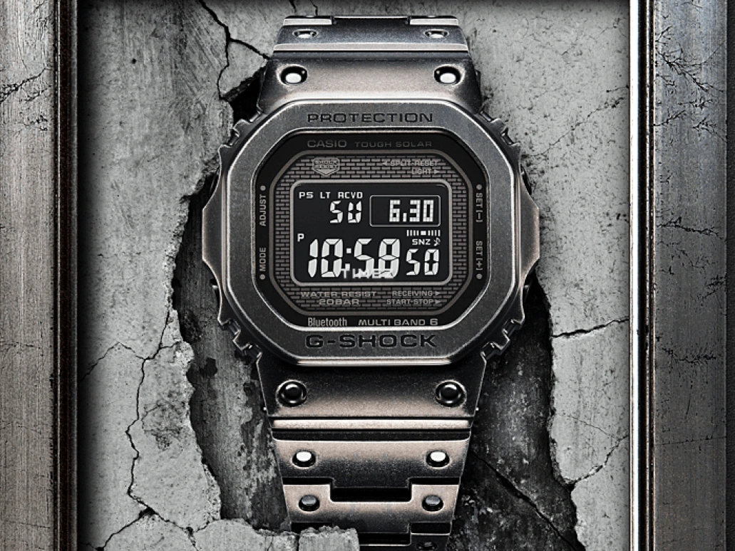 卡西欧,G-SHOCK 49.30x43.20毫米,49.30x43.20毫米,不锈钢,黑色,石英,倒计时,计时,万年历,月历,方形,GMW,GMW-B5000V-1
