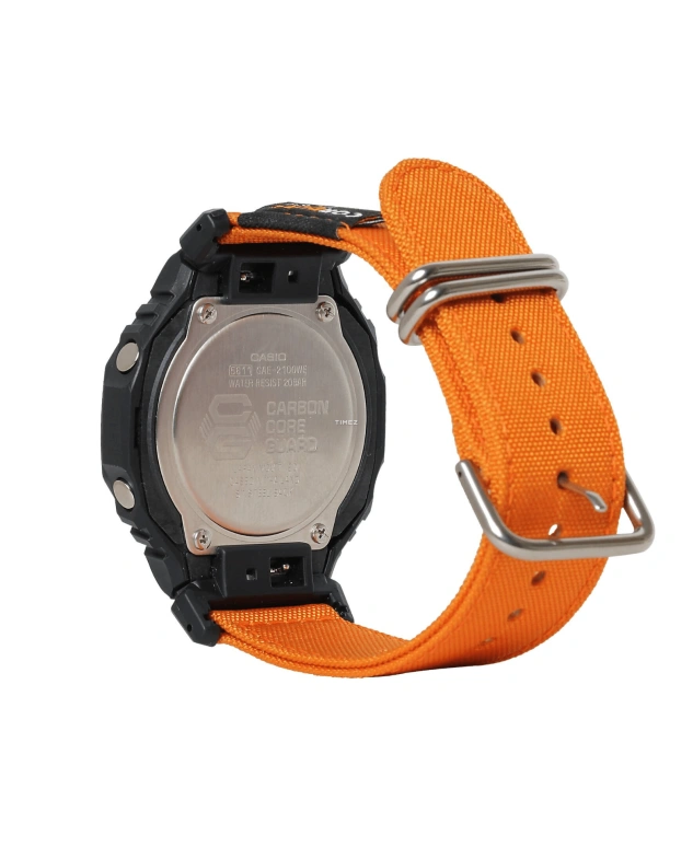 卡西欧,G-SHOCK 48.50x45.40毫米,48.50x45.40毫米,合成树脂,碳纤维,黑色,石英,倒计时,计时,月历,星期历,矿物水晶,圆形,GAE2100WE,GAE2100WE-3A